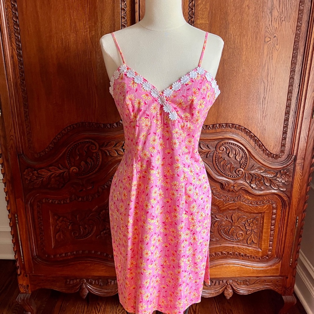 Vintage Lilly Pulitzer Print Dress (Pink, Size 6)